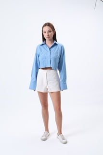 Baby blue Short Shirt