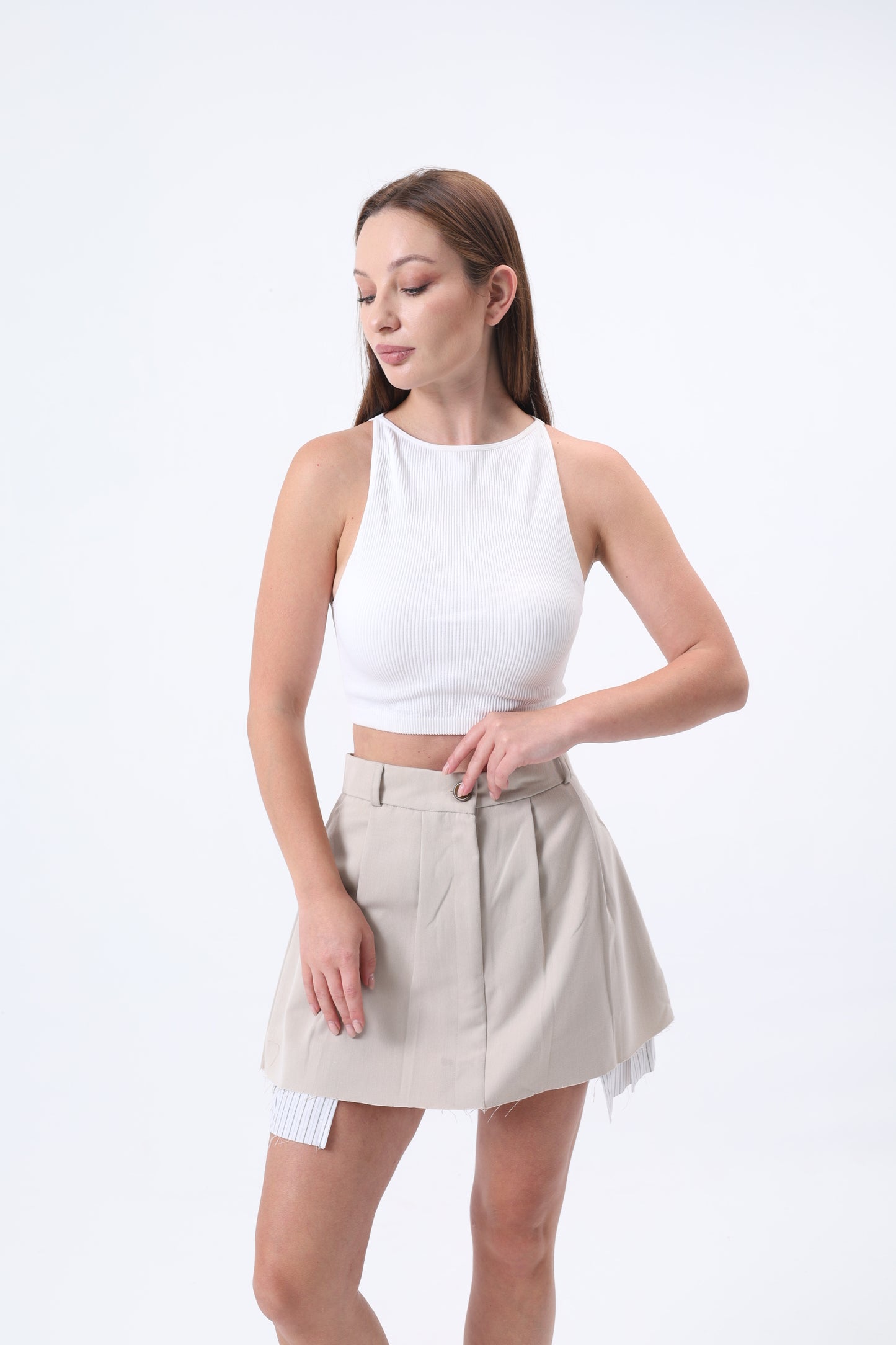 Beige School's Skirt